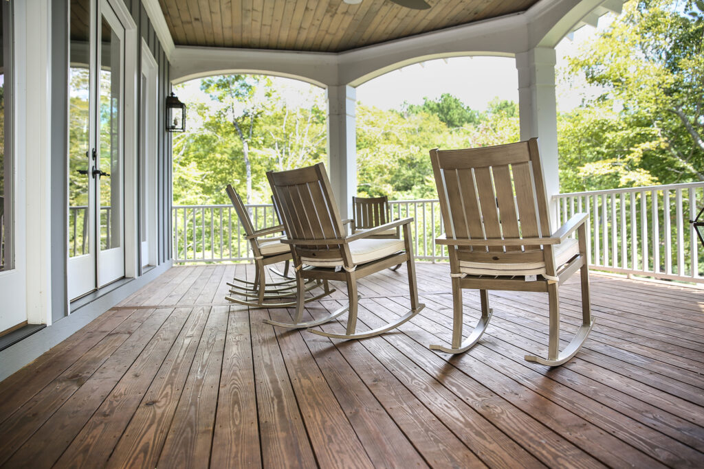 Rocking Chairs on a Southern Porch in rural area